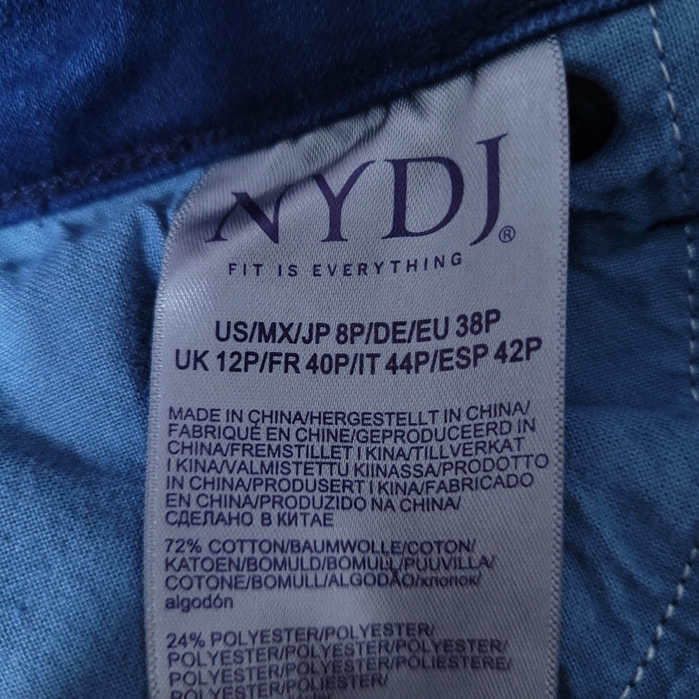 NYDJ Lift Tuck Slim Bootcut Stretch Denim Women's Jeans Size 8P - Picture 9 of 10